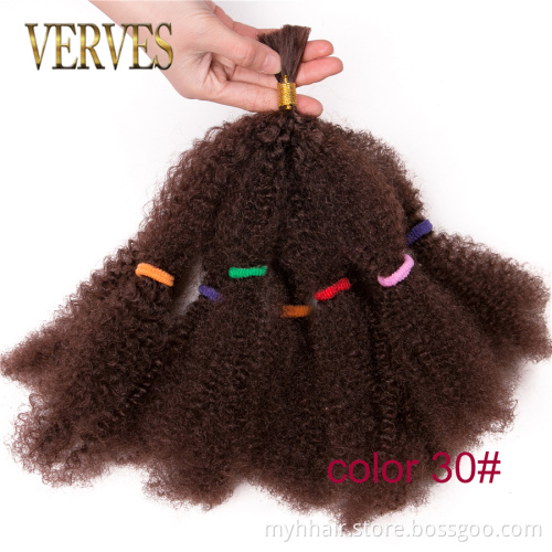 Afro kinky bulk braids bundle Marley Culry Crochet Braids Hair Extensions 12 inch,Natural Black Synthetic ombre braiding hair